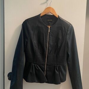 Purchased in Italy Black Vegan Leather Jacket by Goa Goa